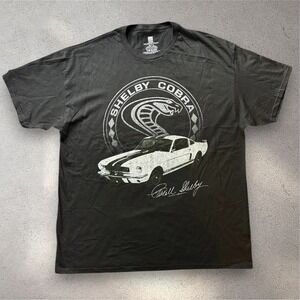 Shelby Cobra Carroll Shelby Mustang GT350 Graphic T-Shirt Mens XL Black Cotton